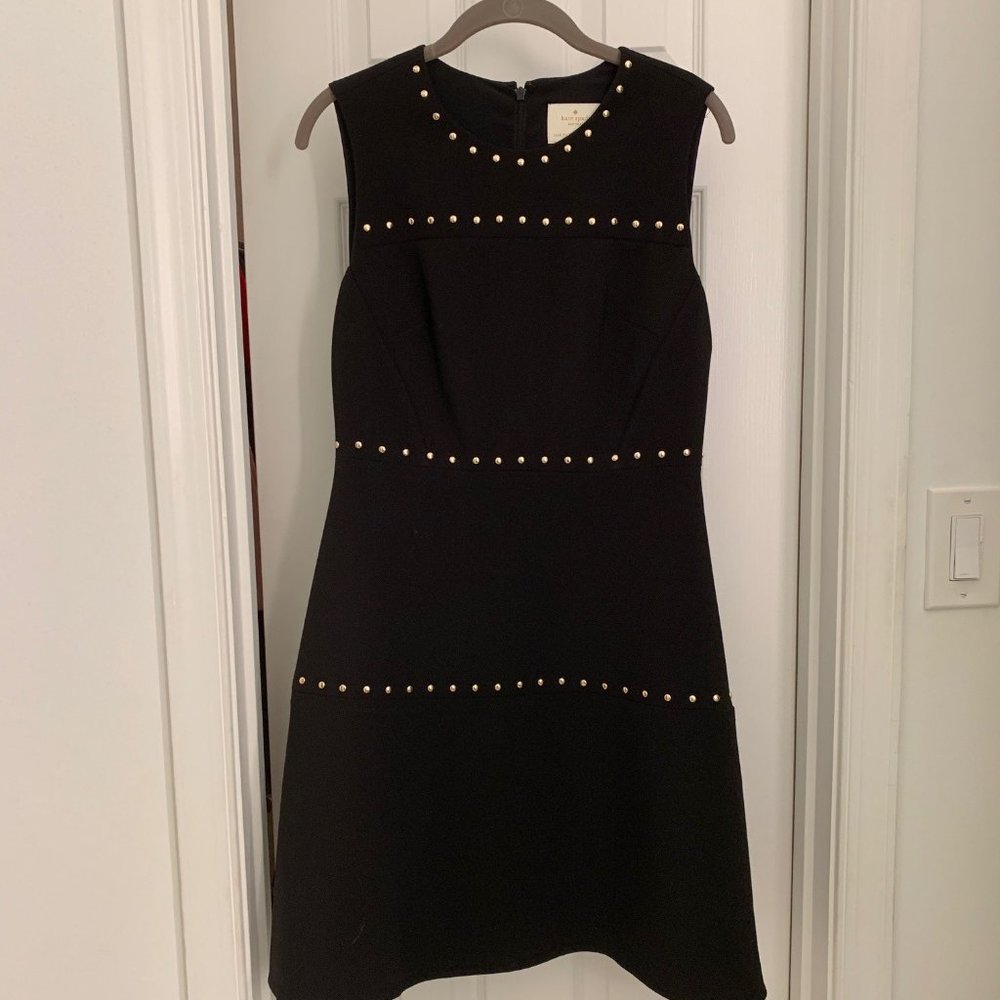 Kate Spade Black Dress with Gold Accents Size 6